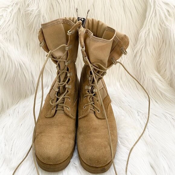 Vibram tan army military combat boots 7R main image 7